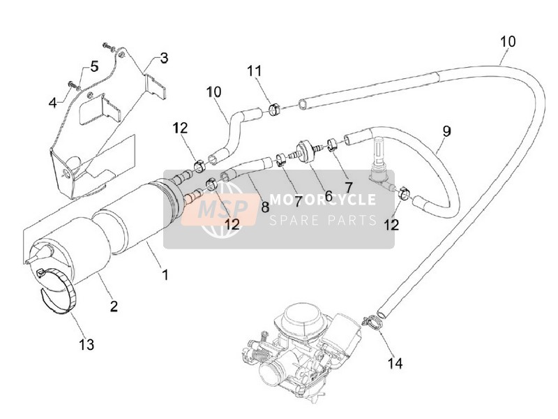 Vespa S 125 4T (Vietnam) 2009 Supply System for a 2009 Vespa S 125 4T (Vietnam)