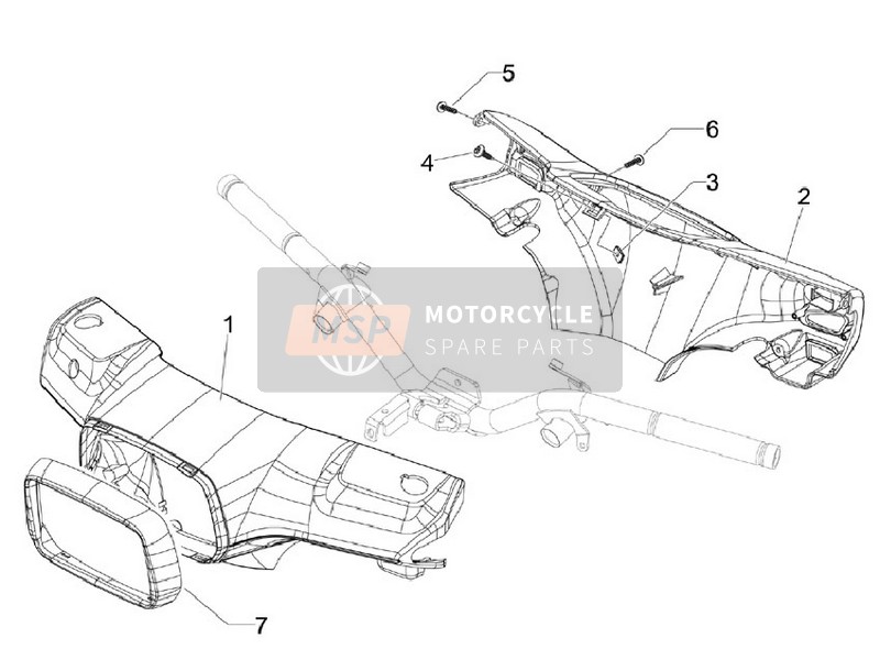 Vespa S 125 4T (Vietnam) 2009 Handlebars Coverages for a 2009 Vespa S 125 4T (Vietnam)