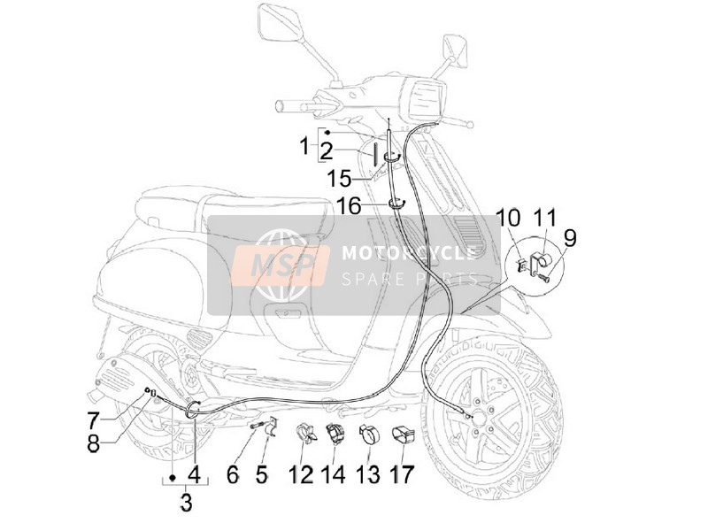 651018, Transmission Frein Ar., Piaggio, 1