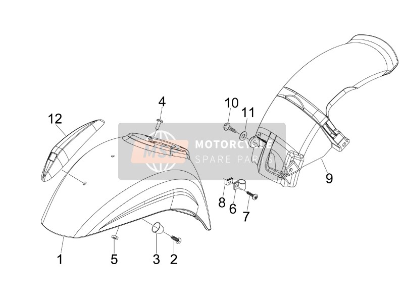 Vespa S 150 4T 2009 Wheel Housing - Mudguard for a 2009 Vespa S 150 4T