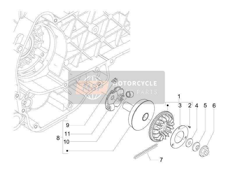 CM103802, Roller Complete, Piaggio, 0