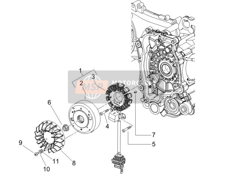 Vespa S 150 4T 2V ie E3 College 2010 Imanes de volante para un 2010 Vespa S 150 4T 2V ie E3 College