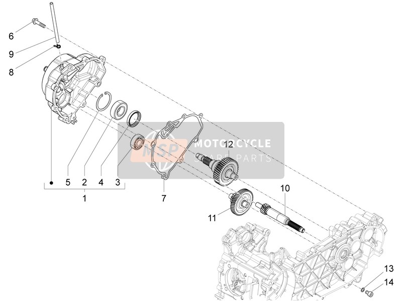 Vespa S 150 4T 3V ie (Vietnam) 2013 Reduction Unit for a 2013 Vespa S 150 4T 3V ie (Vietnam)