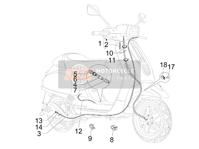 Vespa S 50 2T College 2011 Getriebe für ein 2011 Vespa S 50 2T College