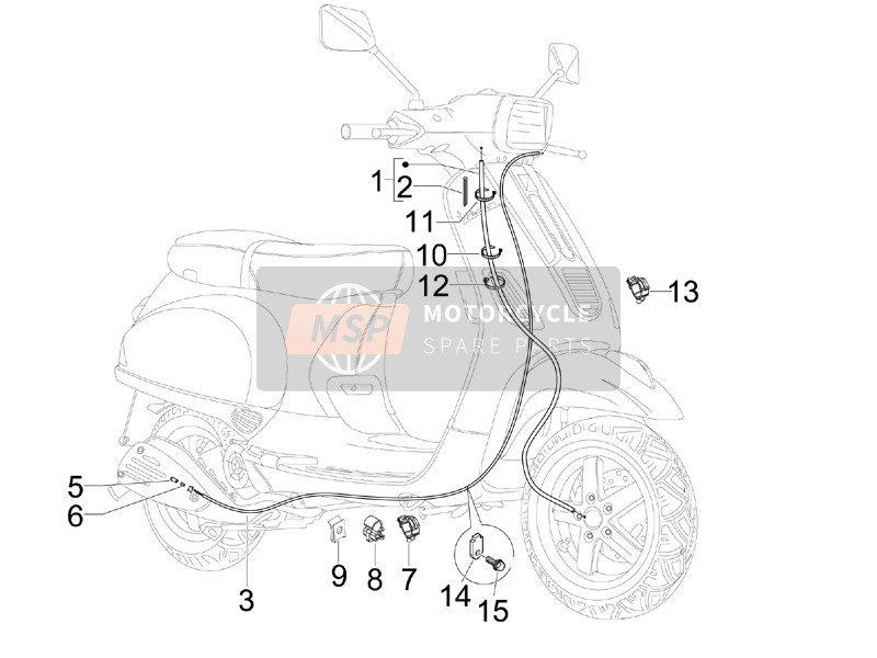 Vespa S 50 4T 4V College 2010 Getriebe für ein 2010 Vespa S 50 4T 4V College