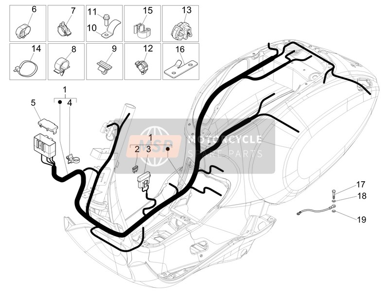 1D000731, Kabelbaum, Piaggio, 0