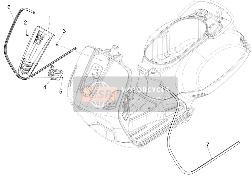 Vespa Vespa GTS 125 4T 3V ie Super (ASIA) 2014 Frontscheibe für ein 2014 Vespa Vespa GTS 125 4T 3V ie Super (ASIA)