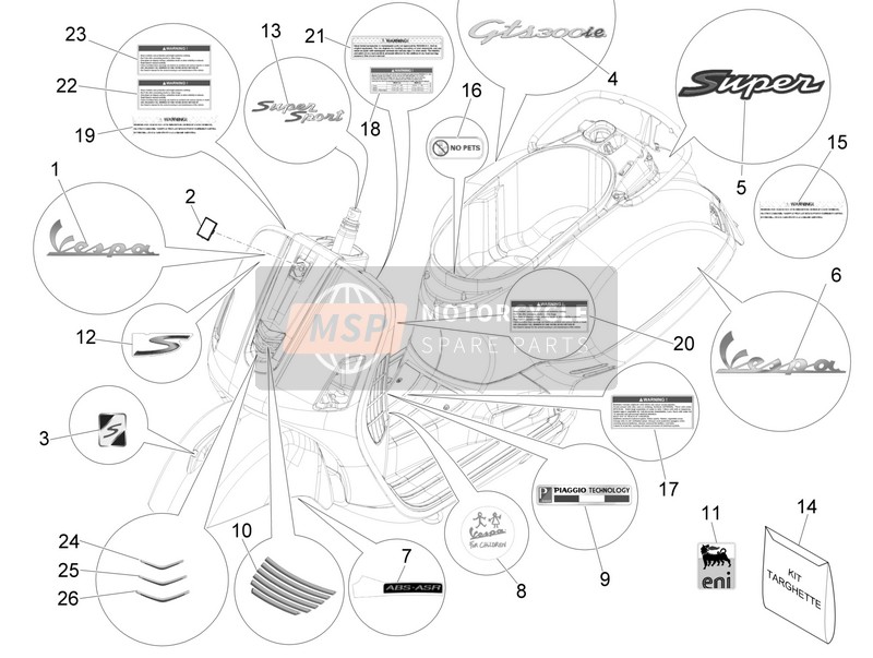 2H001143, Lower Steering Wheel Cover Plate, Piaggio, 1