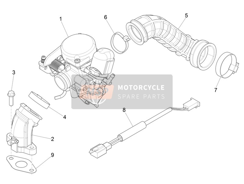 Carburettor, Assembly - Union Pipe