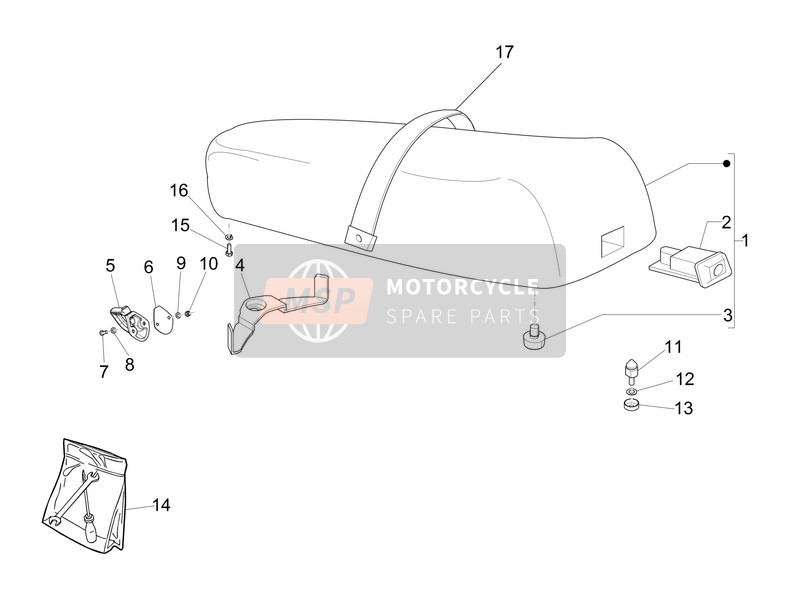 Vespa Vespa PX 125 (EU-ASIA) 2016 Sattel/Sitze für ein 2016 Vespa Vespa PX 125 (EU-ASIA)