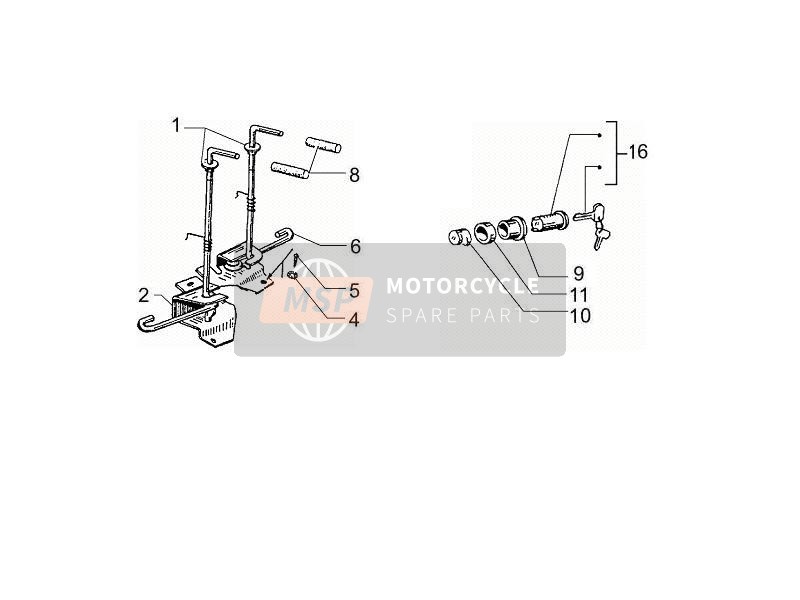 Vespa Vespa PX 125 (EU-ASIA) 2013 Schlösser für ein 2013 Vespa Vespa PX 125 (EU-ASIA)