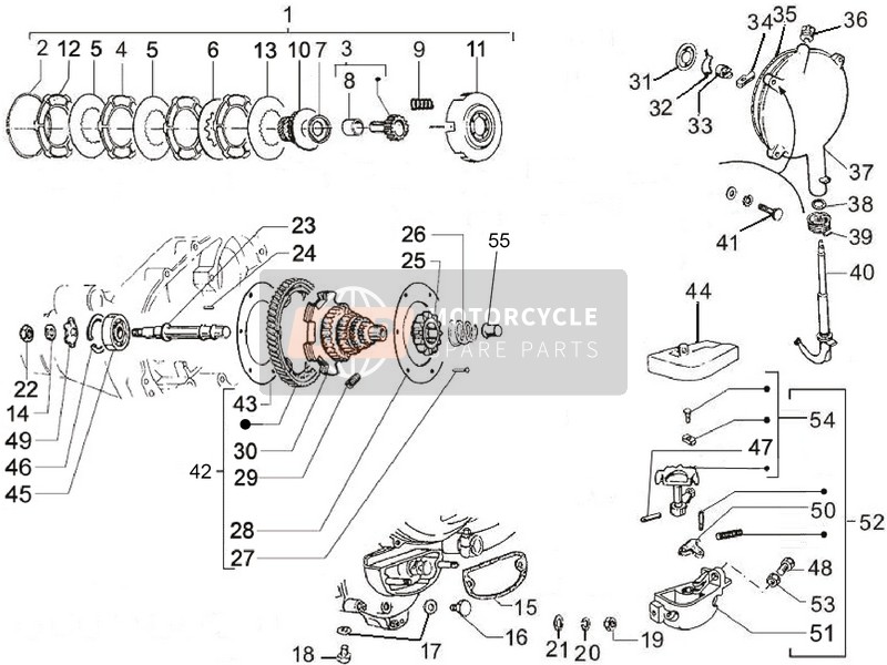 Vespa Vespa PX 150 (EU-ASIA) 2015 Getriebe-Komponenten für ein 2015 Vespa Vespa PX 150 (EU-ASIA)