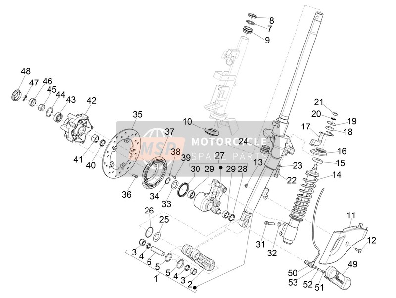 1C004075R, Vorderer Stoßdämpfer, Piaggio, 0