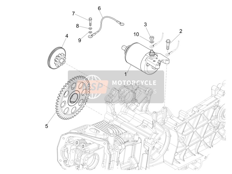 Vespa Vespa Sprint iGet 125 4T 3V ie ABS (ASIA) 2017 Anlasser - Elektrischer Anlasser für ein 2017 Vespa Vespa Sprint iGet 125 4T 3V ie ABS (ASIA)