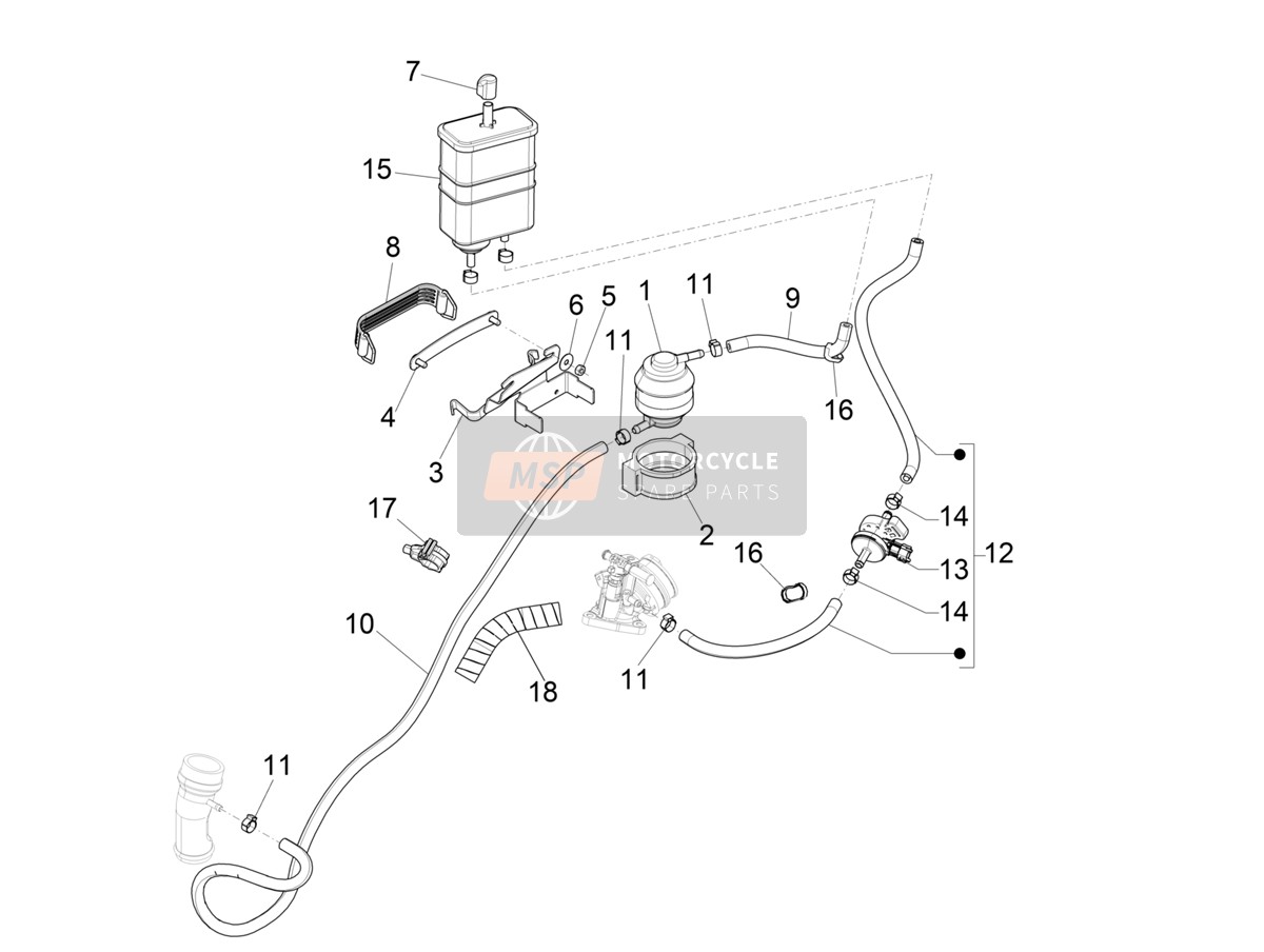 CM2874056, Complete Air Valve, Piaggio, 1