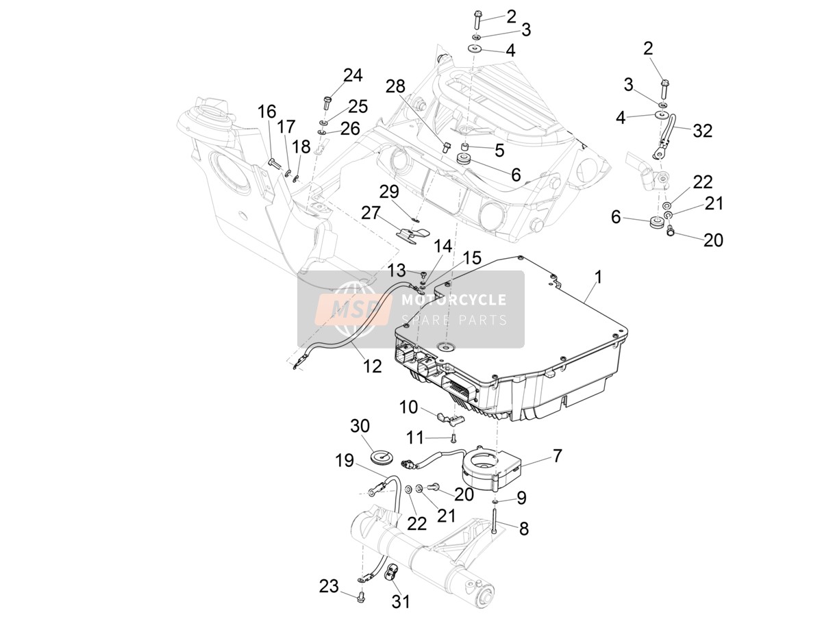 1A013080, Contain Cable, Piaggio, 0