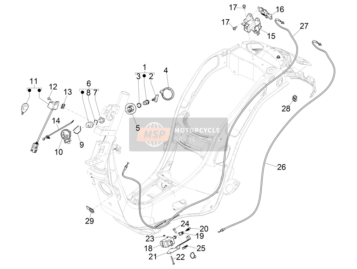 1B004441, Halter, Piaggio, 0