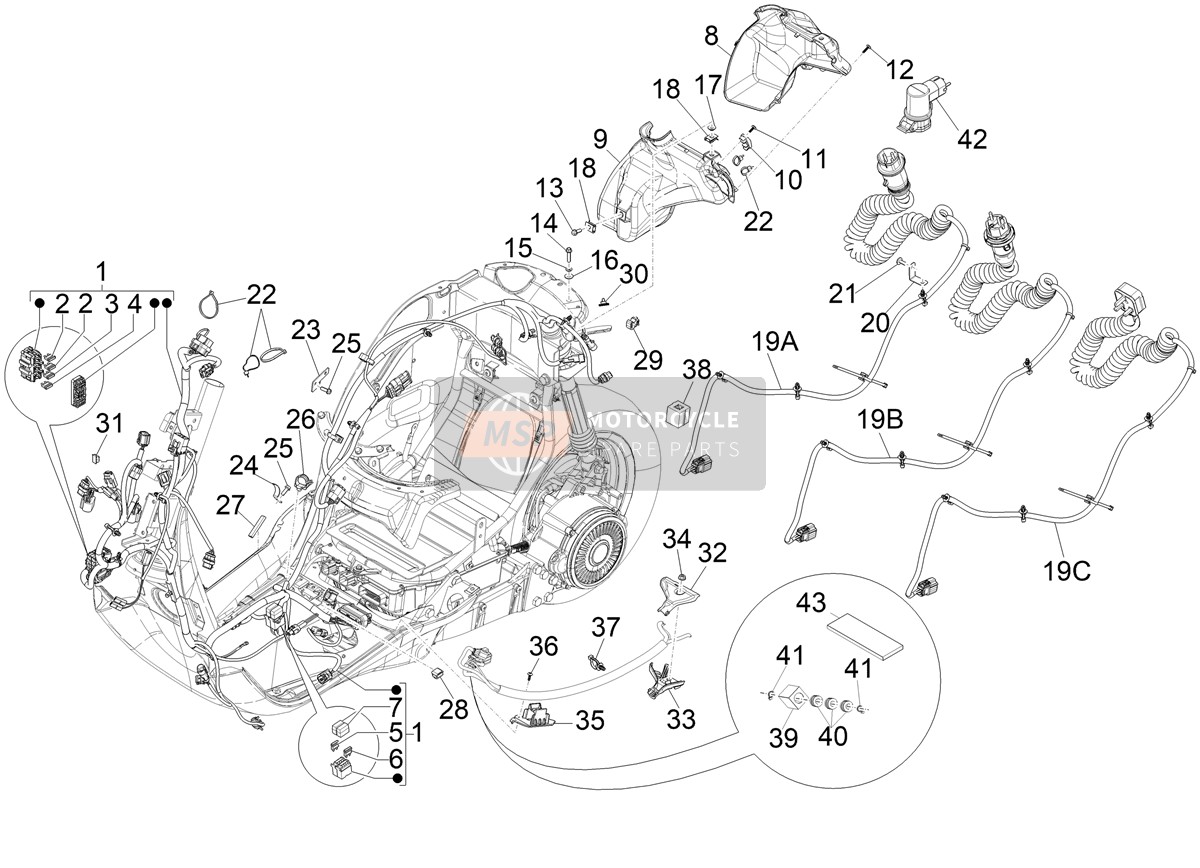 1B004501, Protection Sup., Piaggio, 0