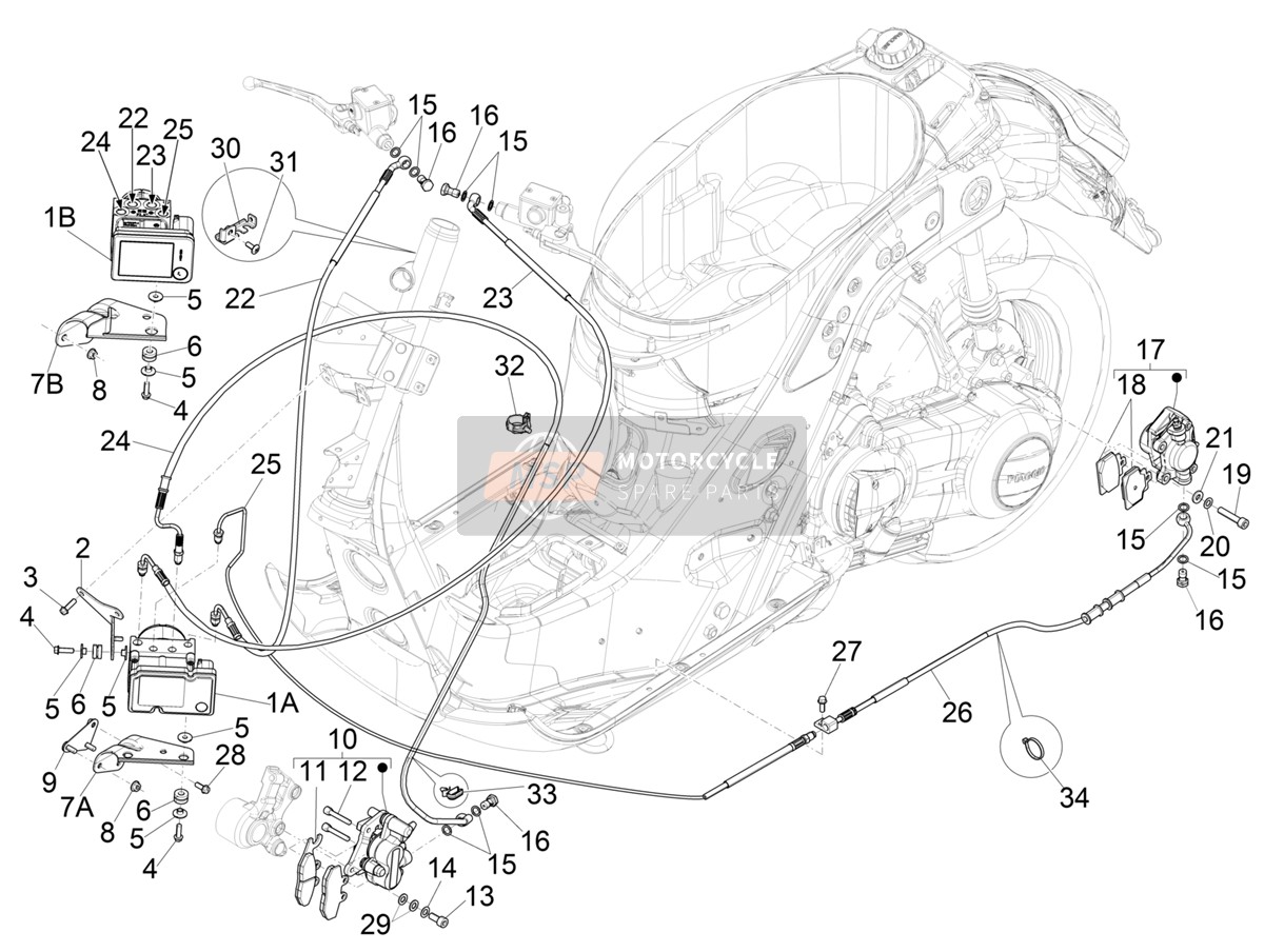 1C002710, Bügel, Piaggio, 2
