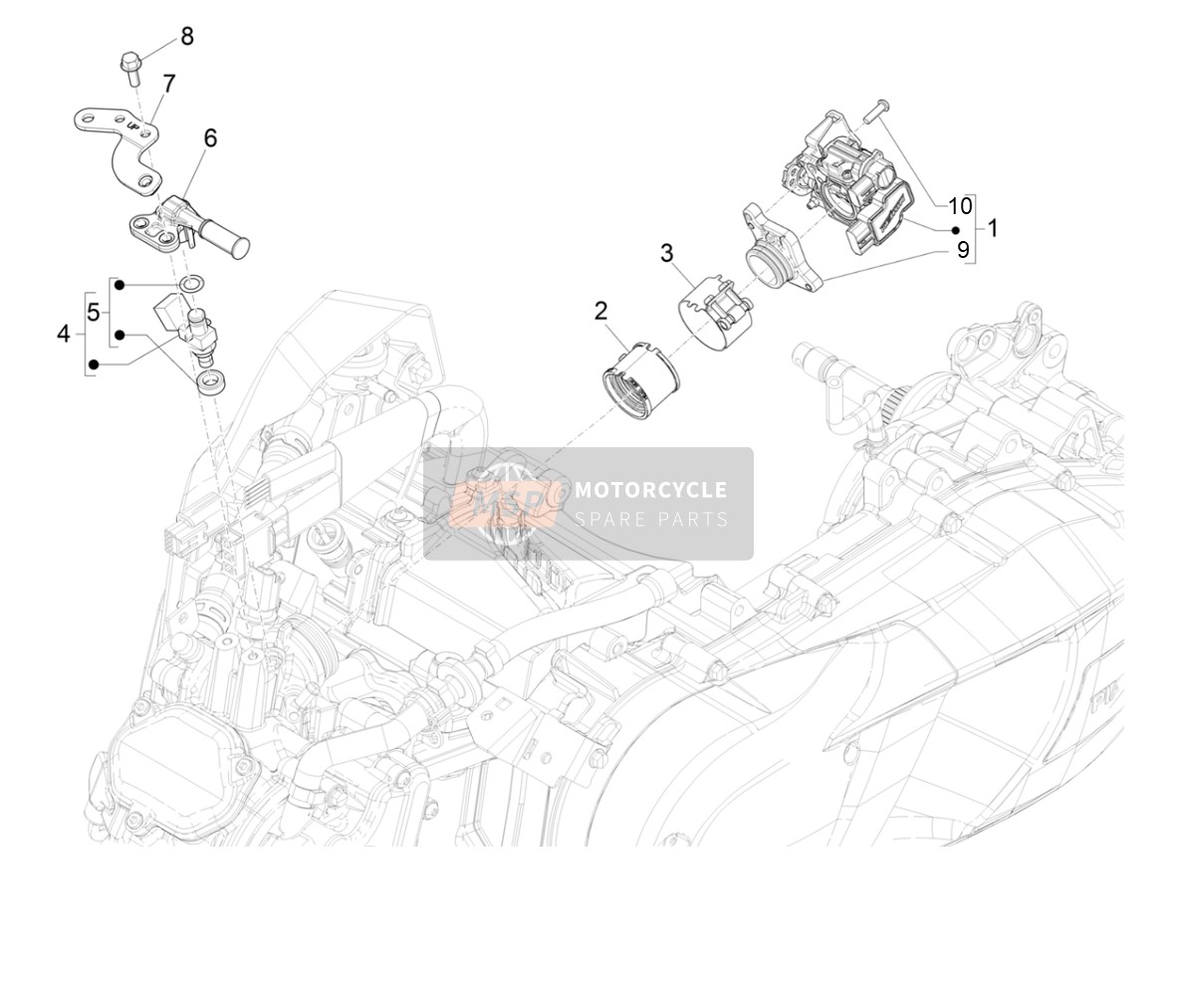 1A012276, Muffe Drosselklappe, Piaggio, 2