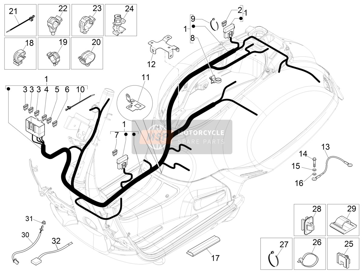 1D003018, Faisceau, Piaggio, 0