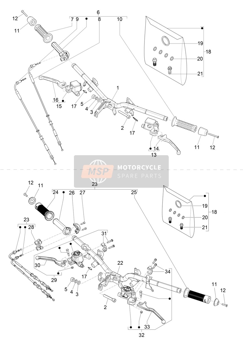 CM333004000Z1, Complete Gas Control Muf, Piaggio, 0