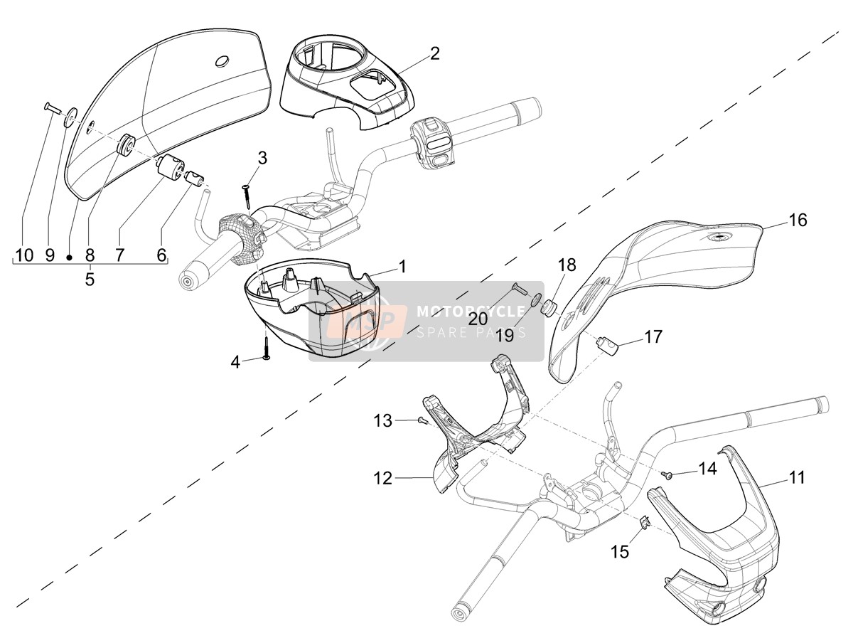 1B010971, Flyscreen, Grundiert, Piaggio, 0