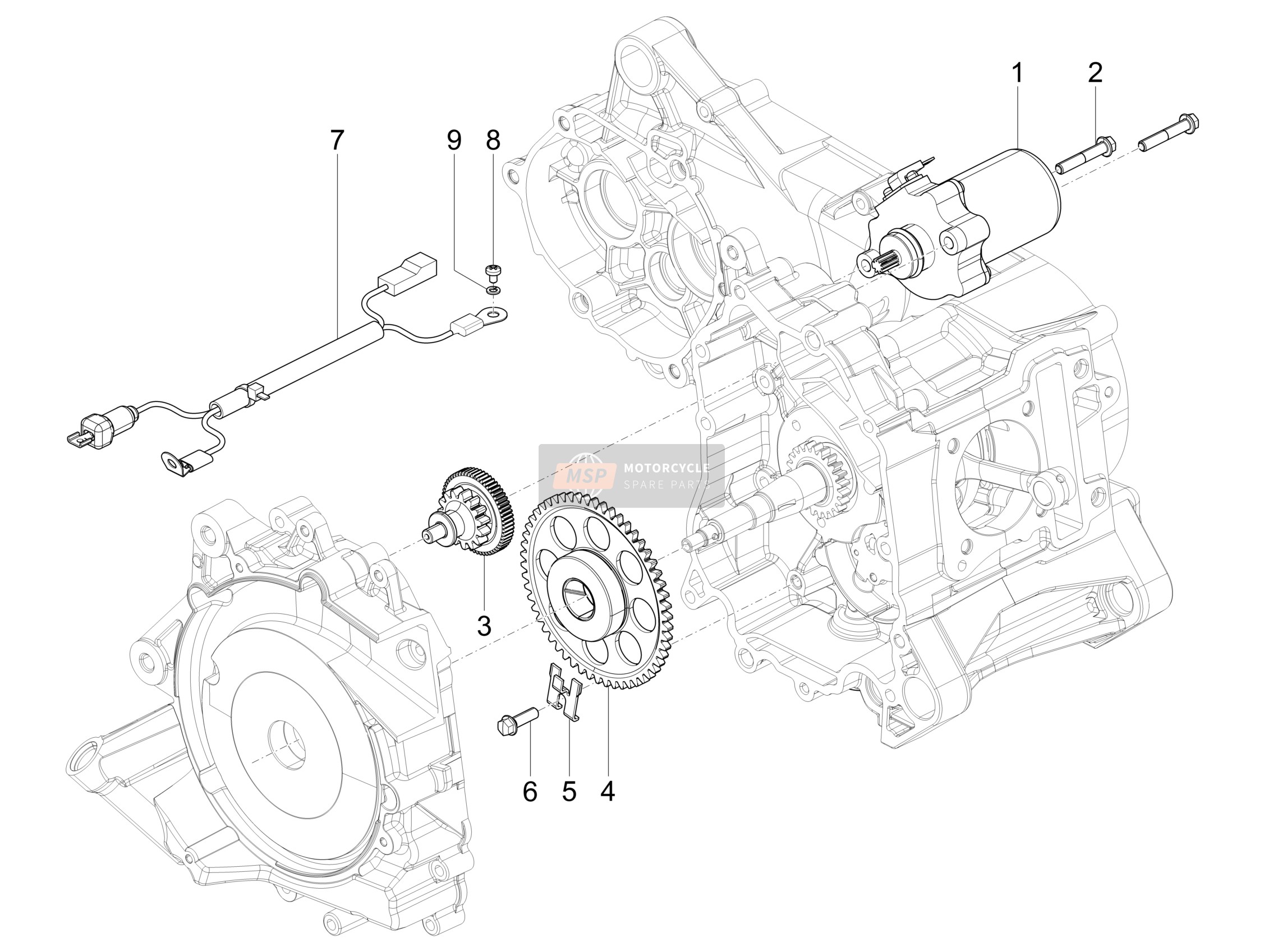 83033R, Zahnkranz Elektrostarter, Piaggio, 2