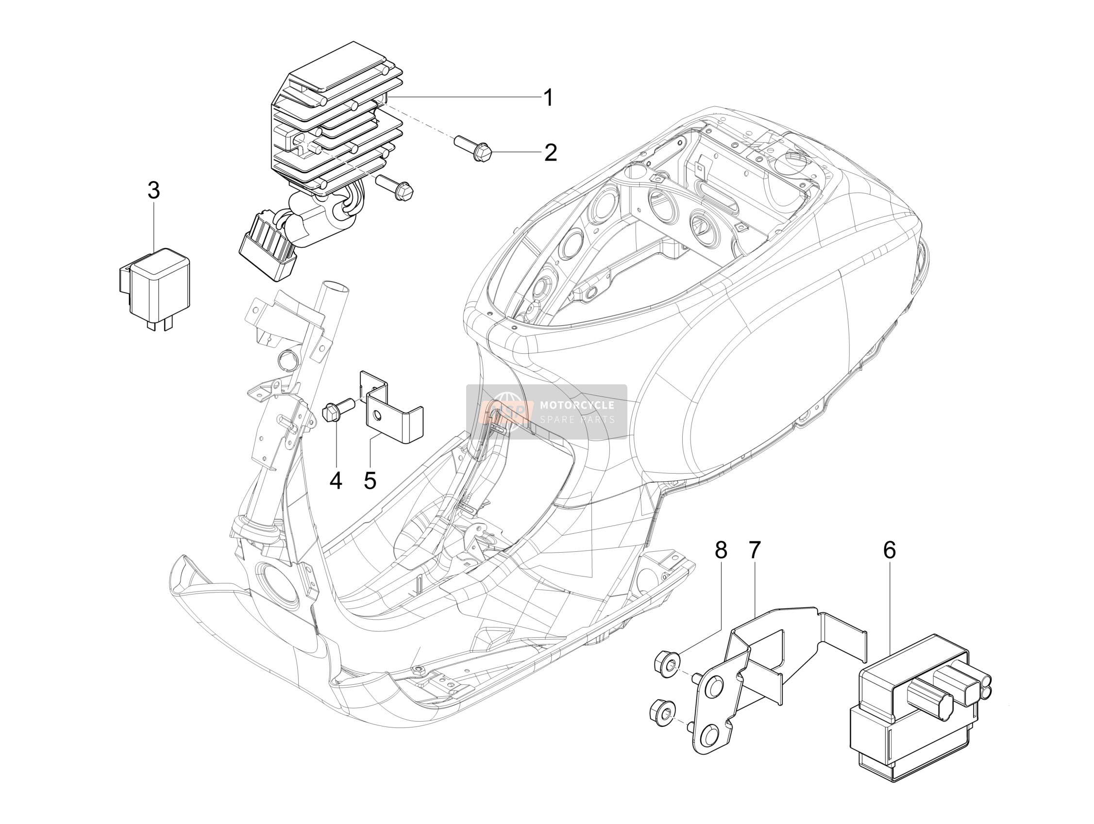 58250R, Srartervorrichtung, Piaggio, 1