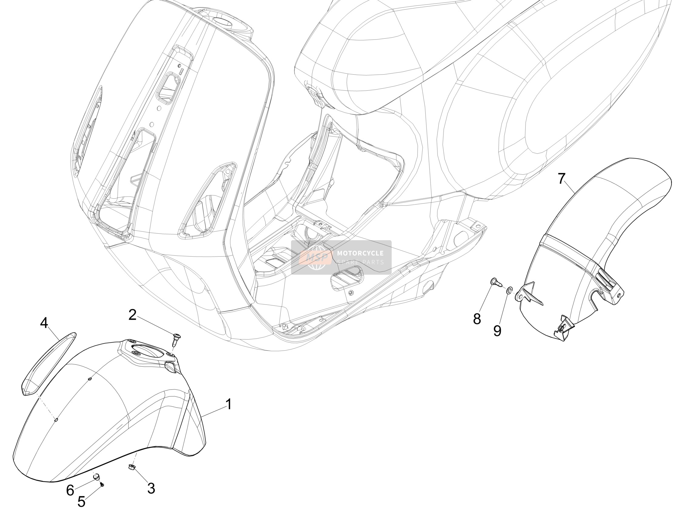 1B006643000DQ, GARDE-BOUE Avant, Piaggio, 0