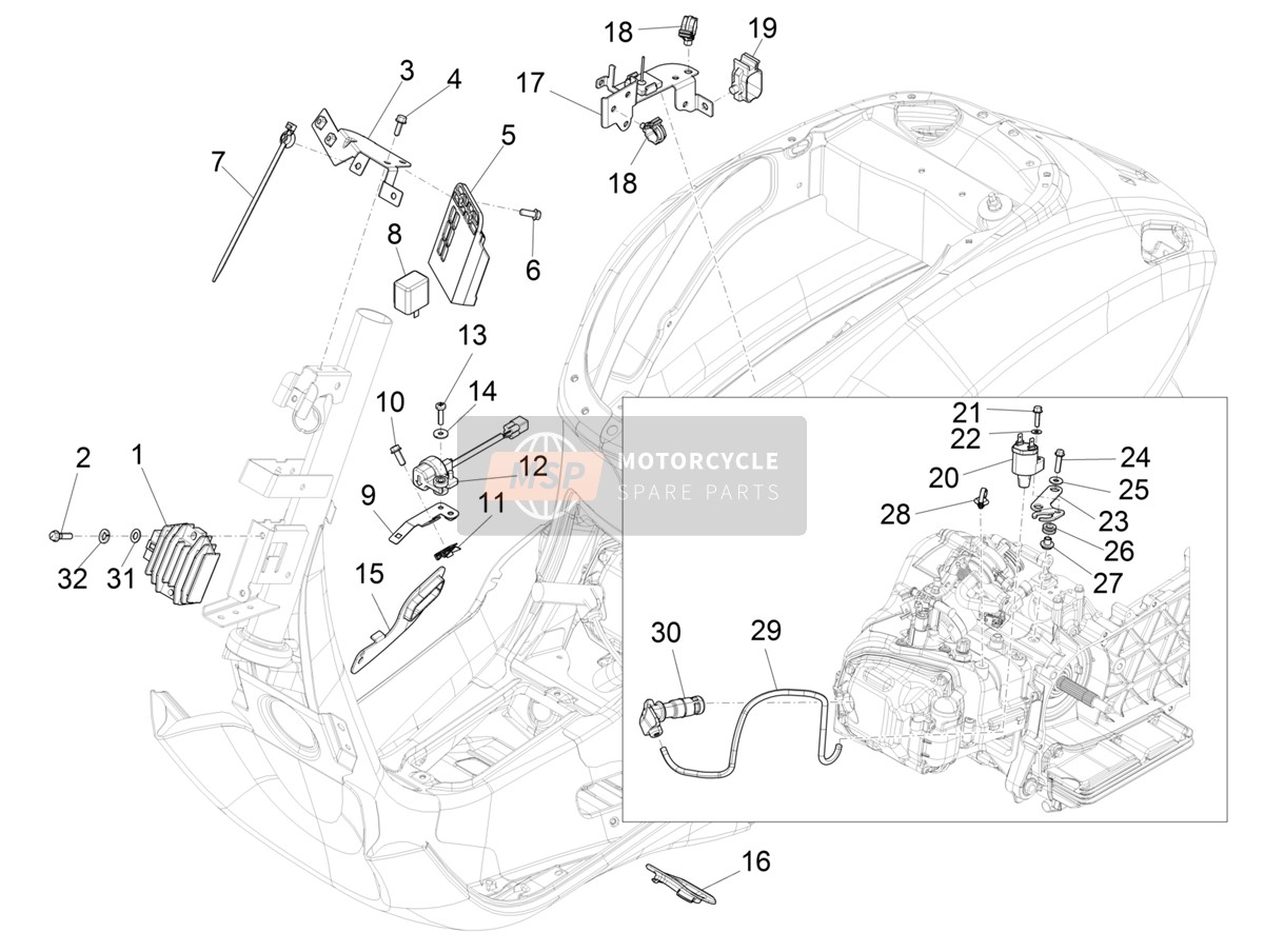 1B005388, B?el, Piaggio, 0