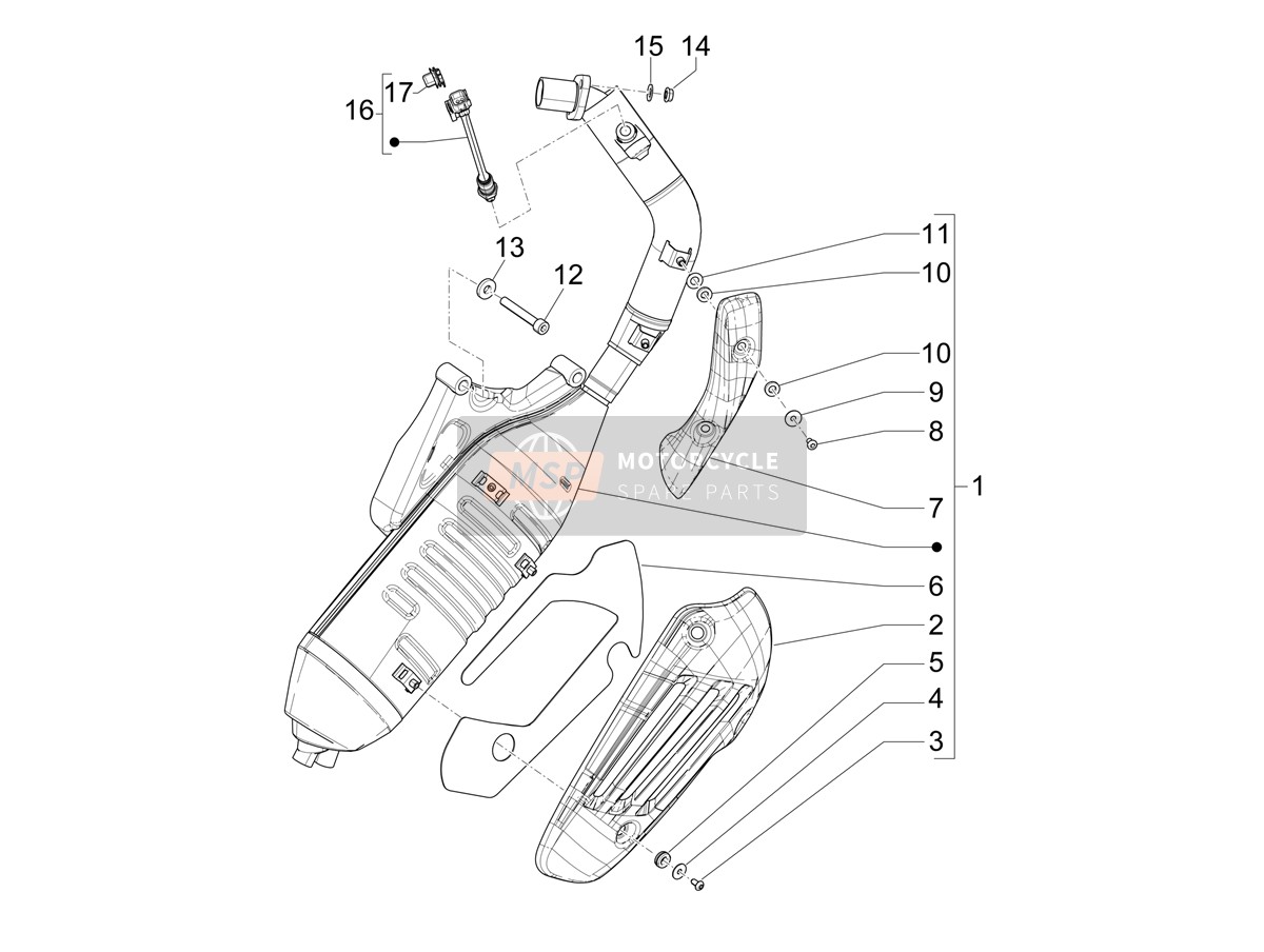 1A018034, Hitzeschild, Piaggio, 1