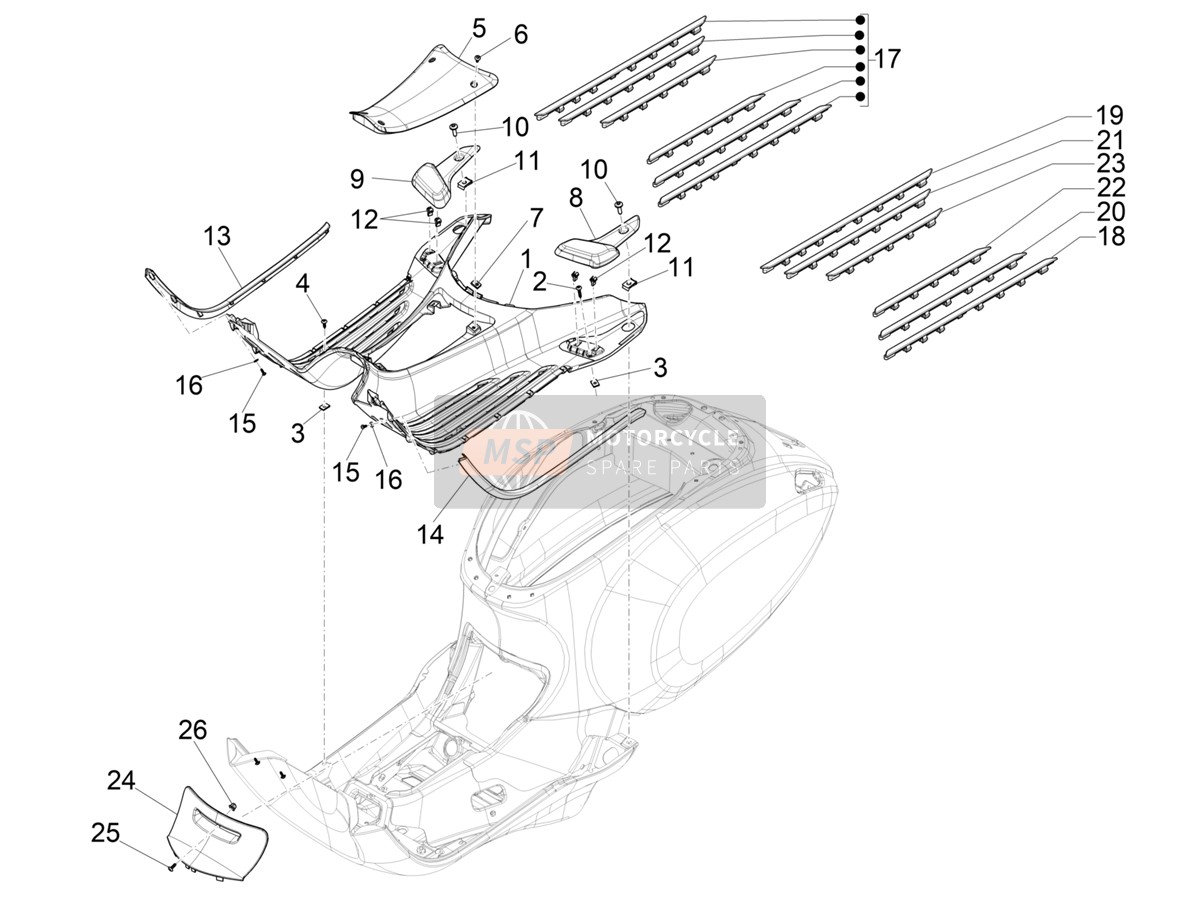1B011290000AX, Furaumabdeckung, Orange, Suffix: Ax_Glossy Orange, Apac (Asien), Piaggio, 0