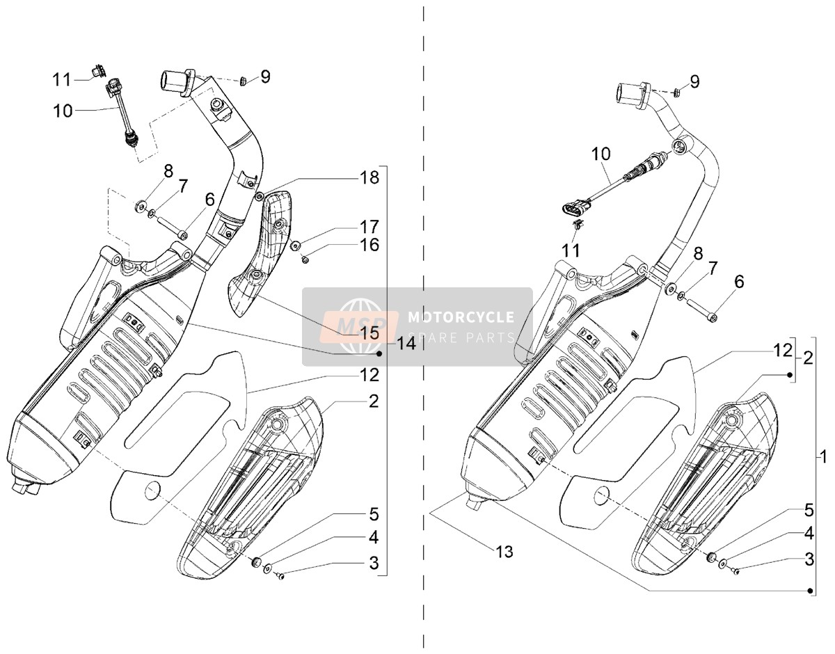 1A018034, Hitzeschild, Piaggio, 1