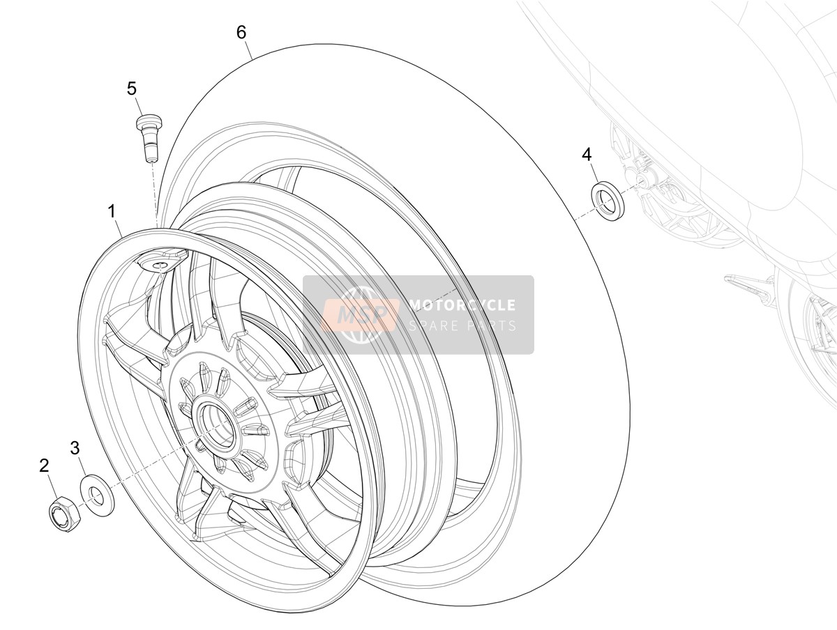 1C004202, Mutter, Selbstsichernd, Piaggio, 1