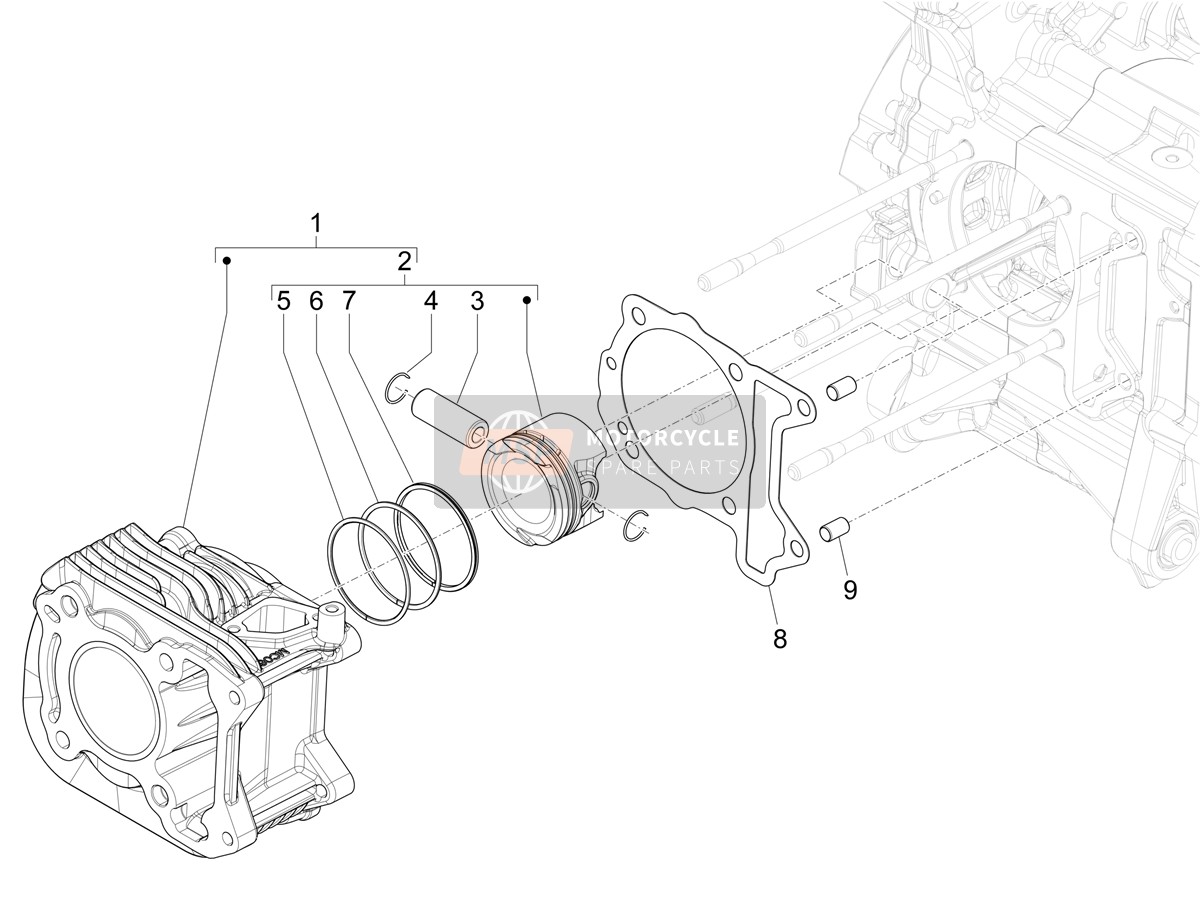 1A014567, Piston Pin, Piaggio, 1