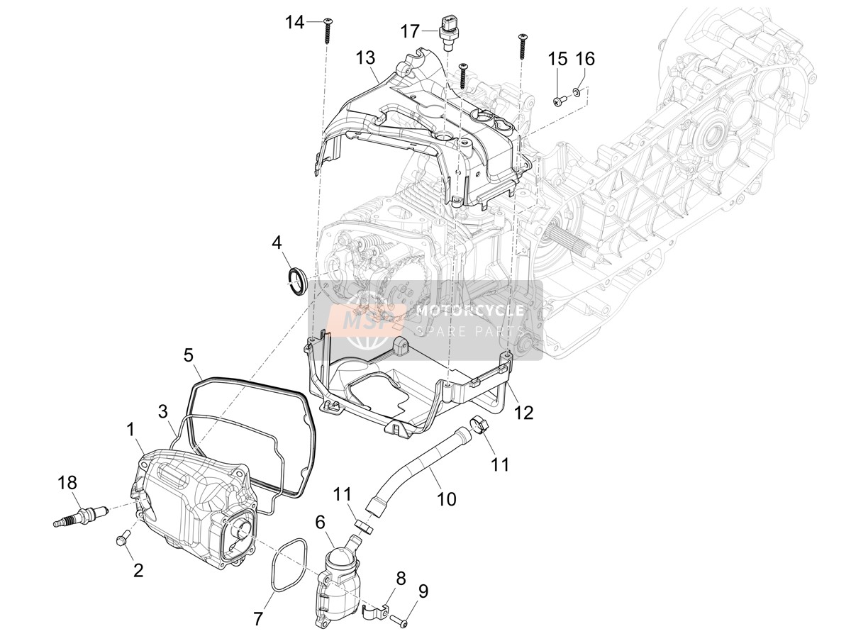 1A020719, Schallschutzhaube Auslas, Piaggio, 0