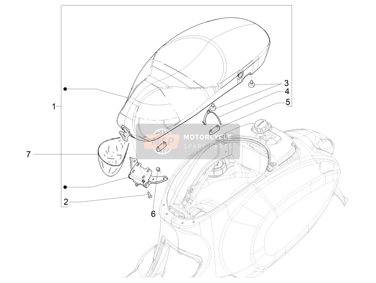 1B008652, Kit Saddle Cover, Piaggio, 0