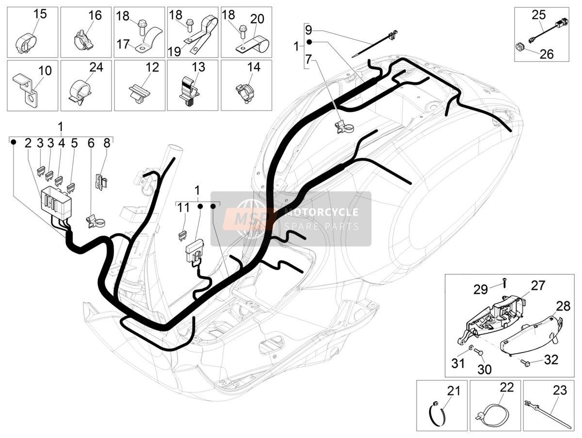 1D002718, Kabelbaum, Apac (Asien), Piaggio, 0