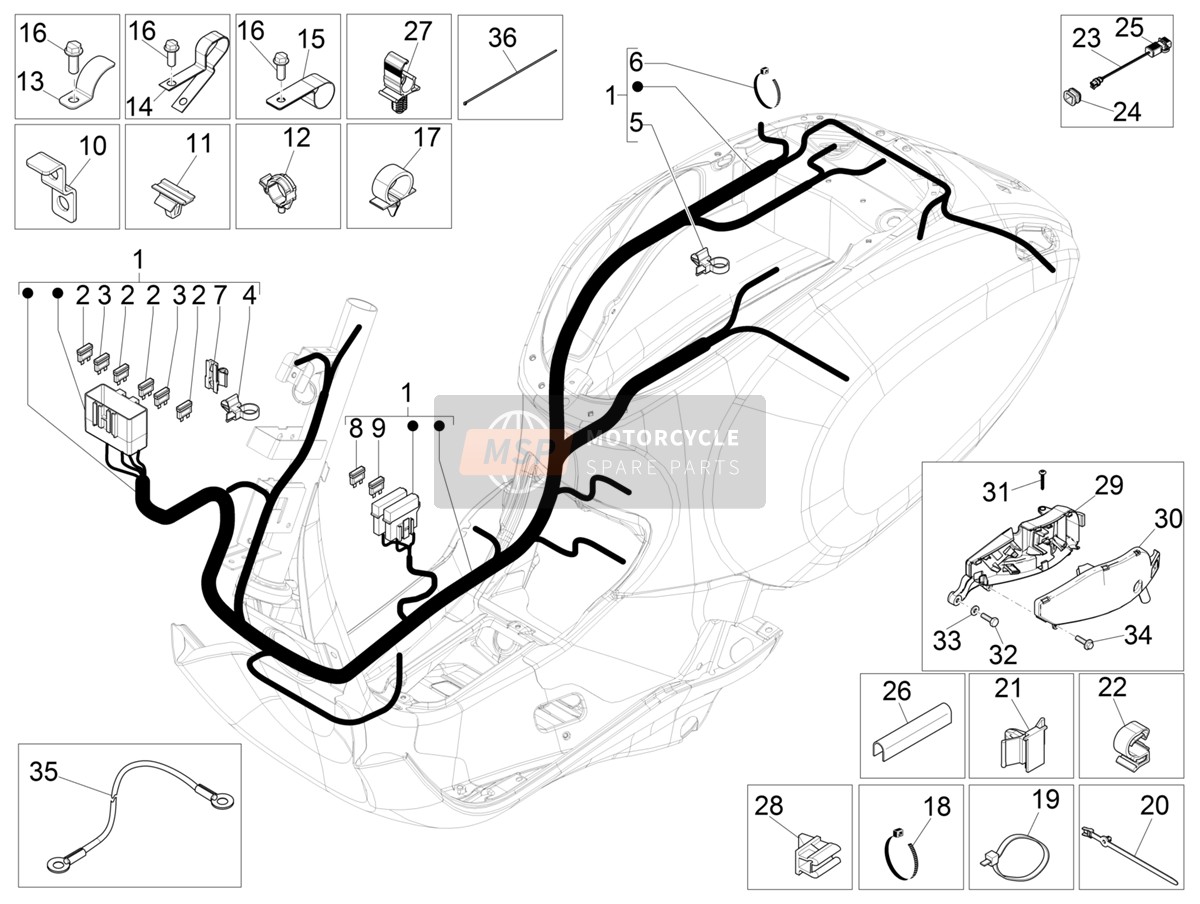 1D002662, Fascetta A St, Piaggio, 2