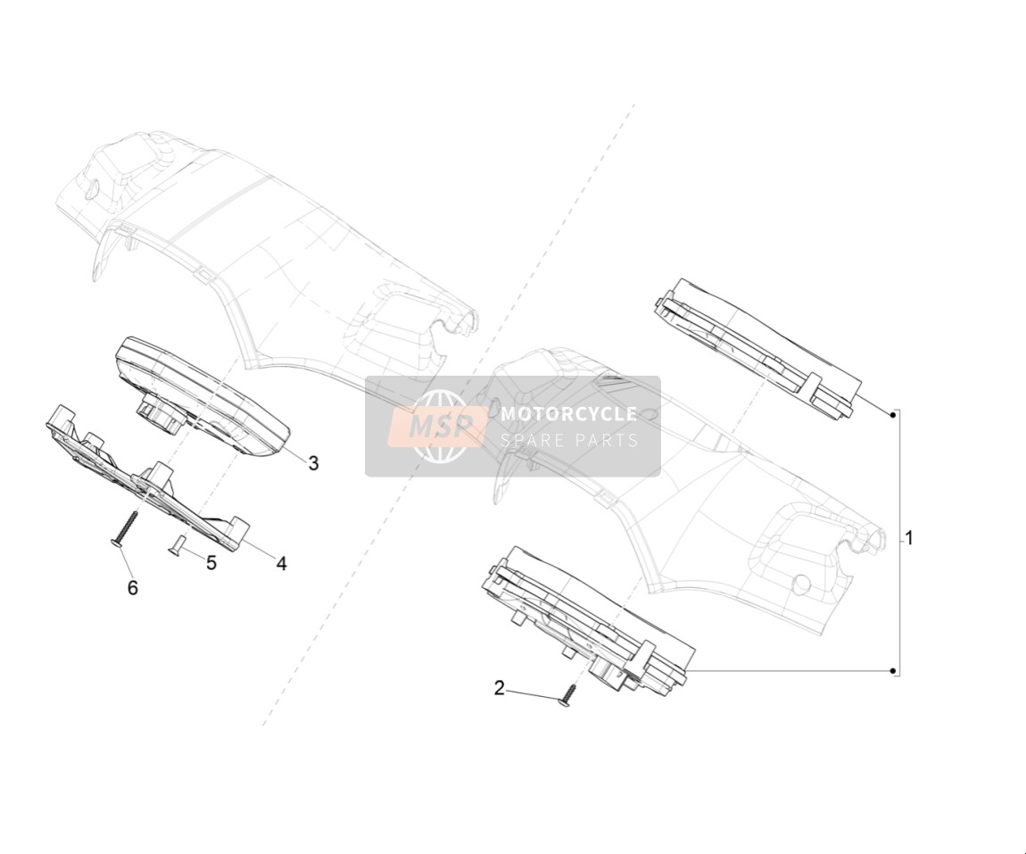 1B004309, Support, Piaggio, 2