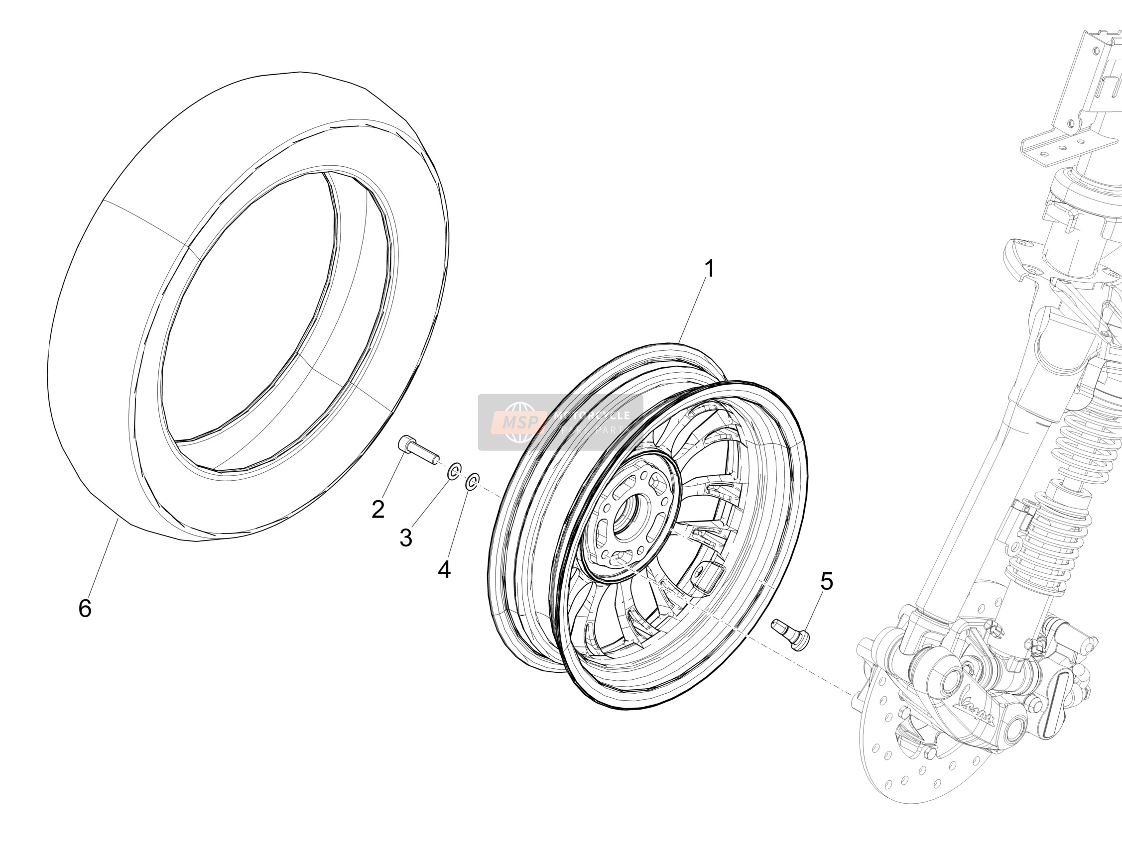 1C006900, Vorderreifen, Piaggio, 1