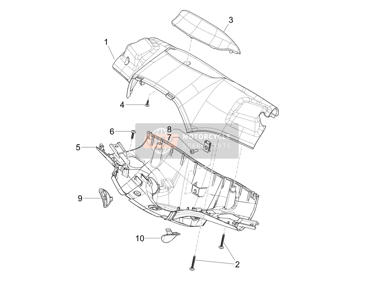 Vespa Vespa Sprint 50 E5 Justin Bieber (EU) 2022 Lenkerabdeckungen für ein 2022 Vespa Vespa Sprint 50 E5 Justin Bieber (EU)