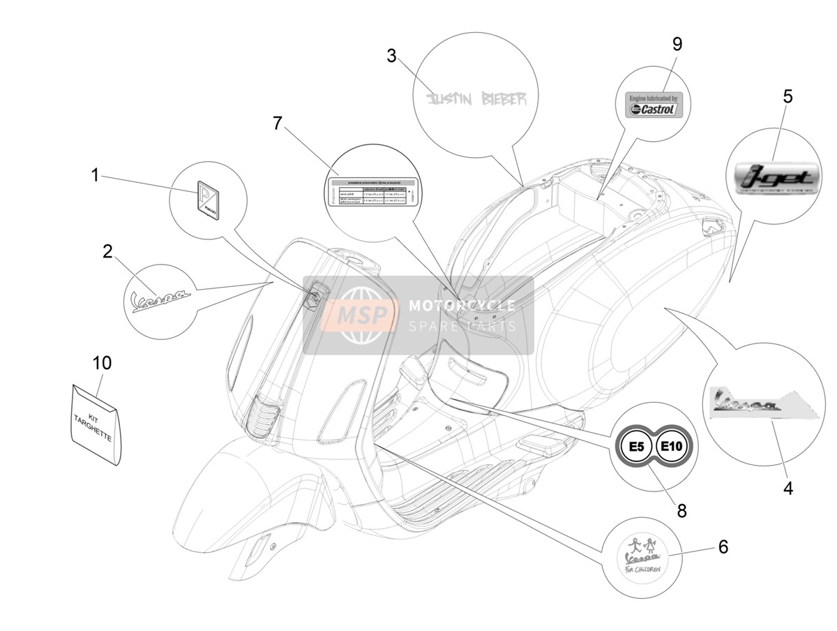 2H005219, Vespa Sprint J.B. ""Flame, Piaggio, 2