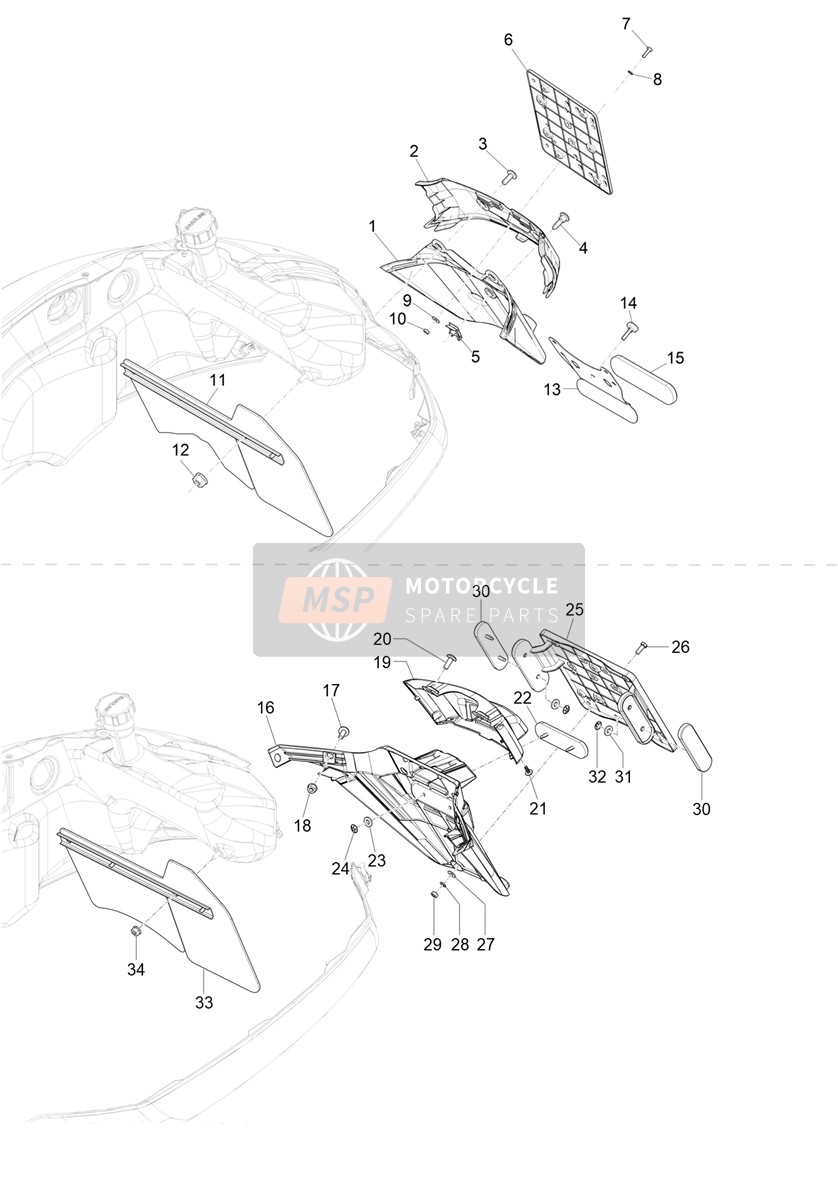 1B010105, Assy Sear Mudflat, Piaggio, 2