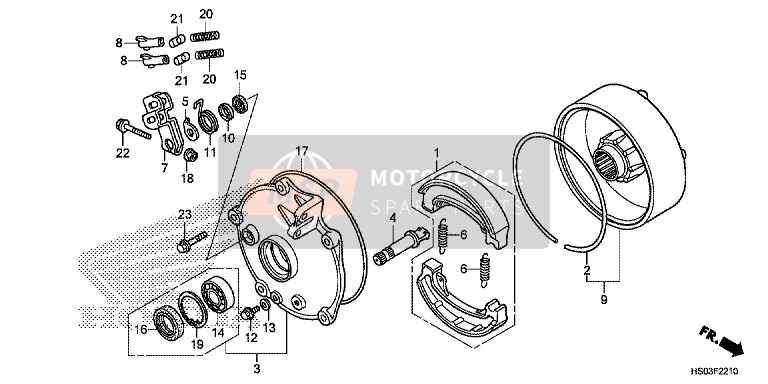 Honda TRX250TM 2016 Bremstrommel Hinten für ein 2016 Honda TRX250TM