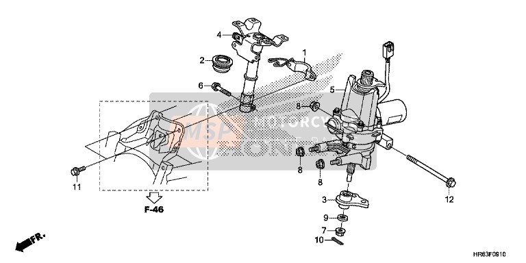 Honda TRX500FA7 2016 Arbre de Direction (EPS) pour un 2016 Honda TRX500FA7