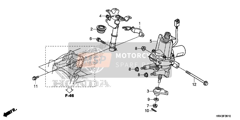 Honda TRX500FE2 2014 Steering Shaft (EPS) for a 2014 Honda TRX500FE2