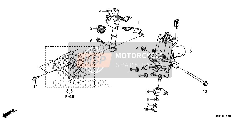 Honda TRX420FA2 2014 Eje de direccion (EPS) para un 2014 Honda TRX420FA2