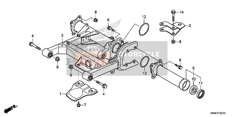 Honda TRX500FE2 2016 Basculante para un 2016 Honda TRX500FE2